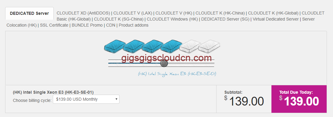 GigsGigsCloud香港独服优惠