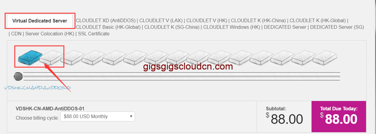 GigsGigsCloud香港高防VDS服务器